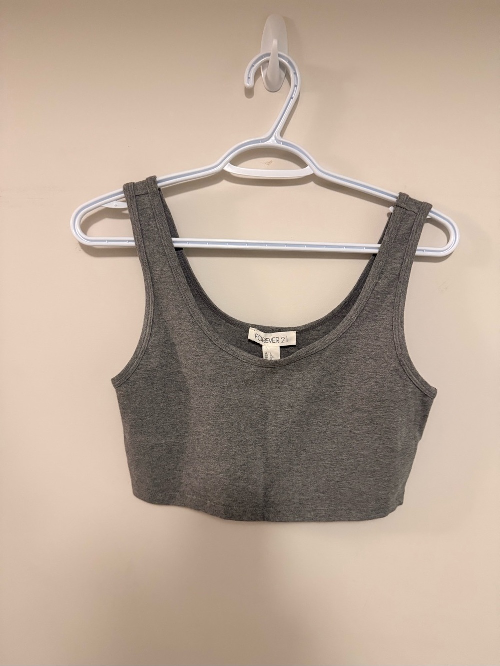 Forever 21 Charcoal Gray Cropped Tank Size Large